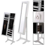 Jewelry Armoire Mirrored Wood Cabinet Organizer - MaviGadget