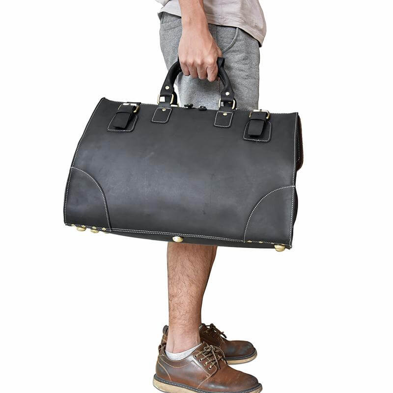 Glossy cow leather travel bag - Image 3