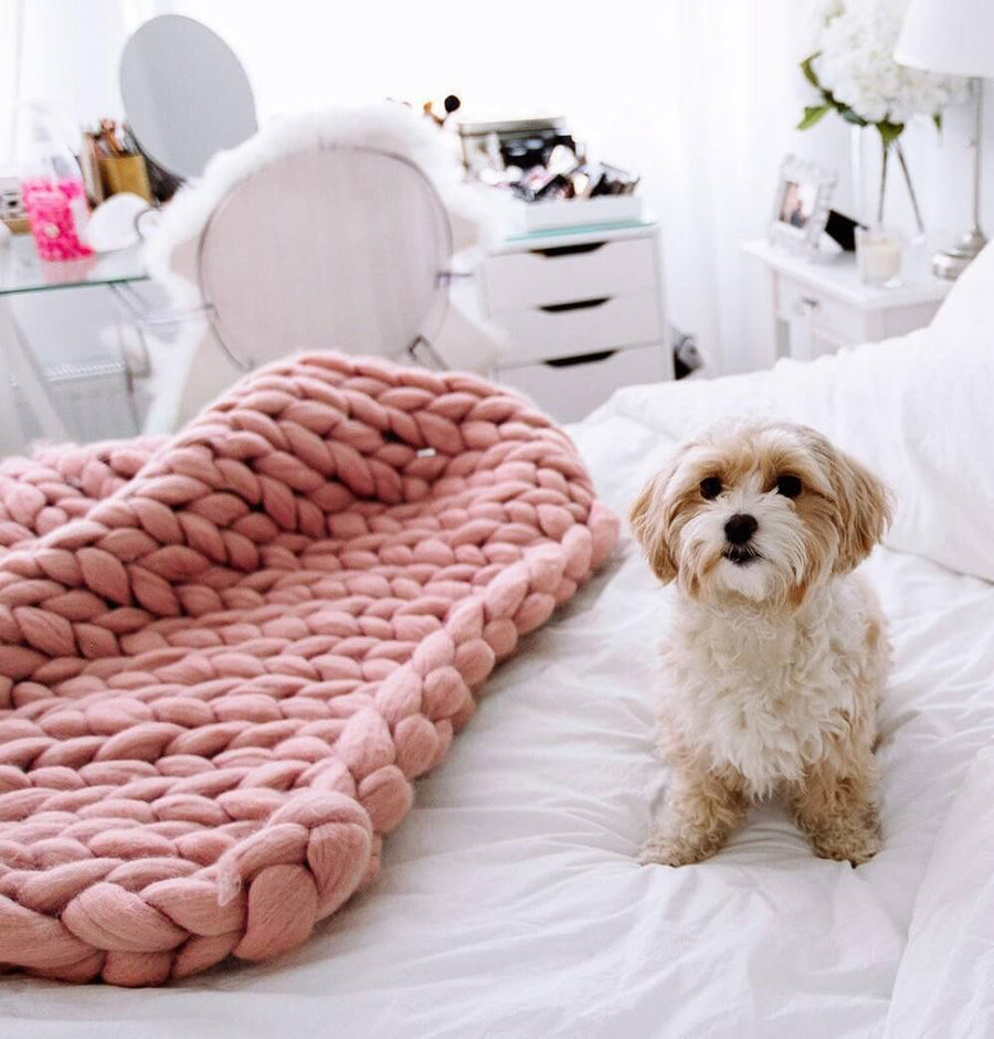 Thick Line Sofa Knitted Blanket - Image 2
