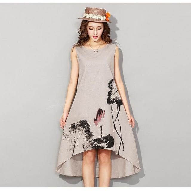 Vintage Sleeveless Loose Dresses - Image 4
