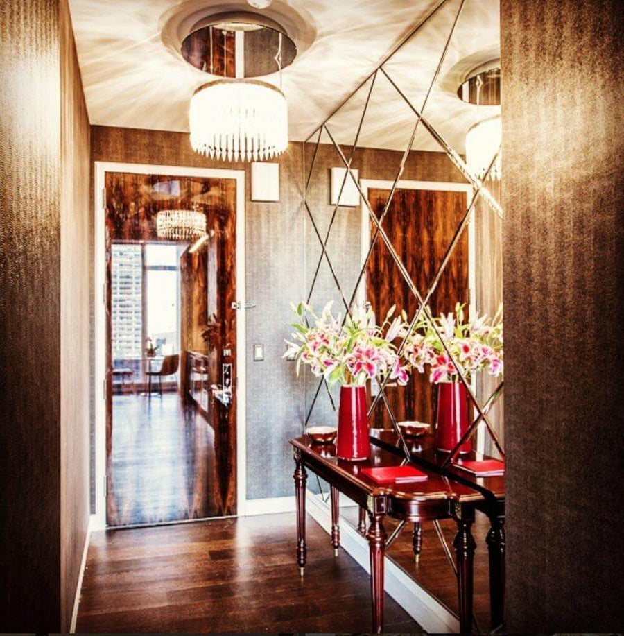 Customized Luxury Beveled Glass Mirror for entrance foyer wall - Image 0