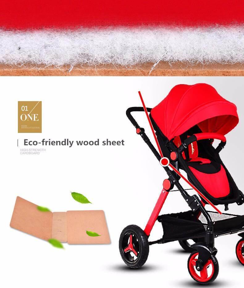 European 3 in 1 Baby Strollers with baby basket and carriage - Image 7