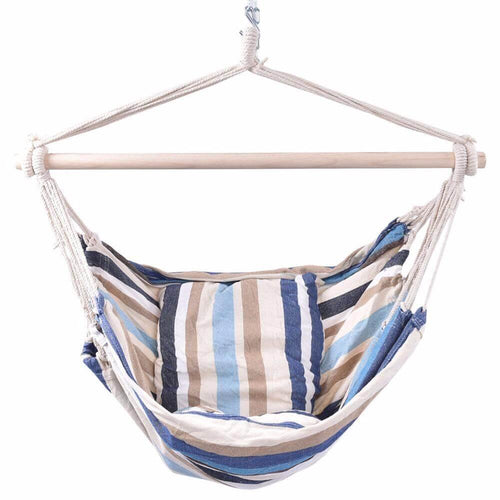 Garden Hammock Patio Porch Hanging Cotton Rope Swing Chair - Image 0