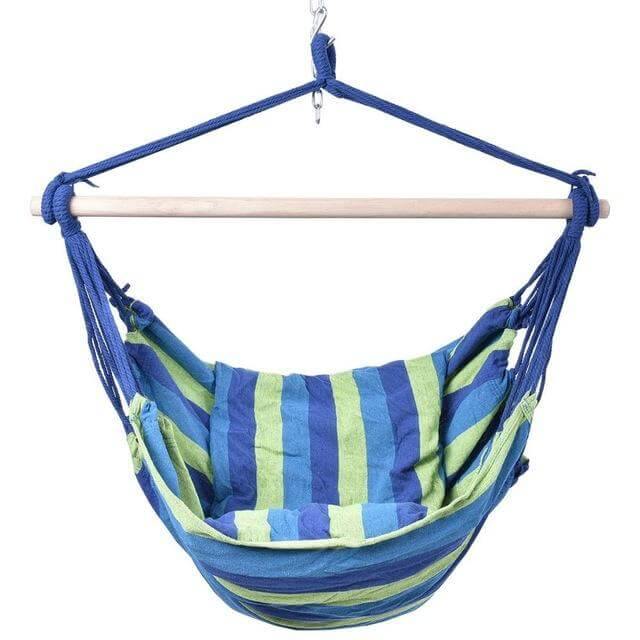 Garden Hammock Patio Porch Hanging Cotton Rope Swing Chair - MaviGadget