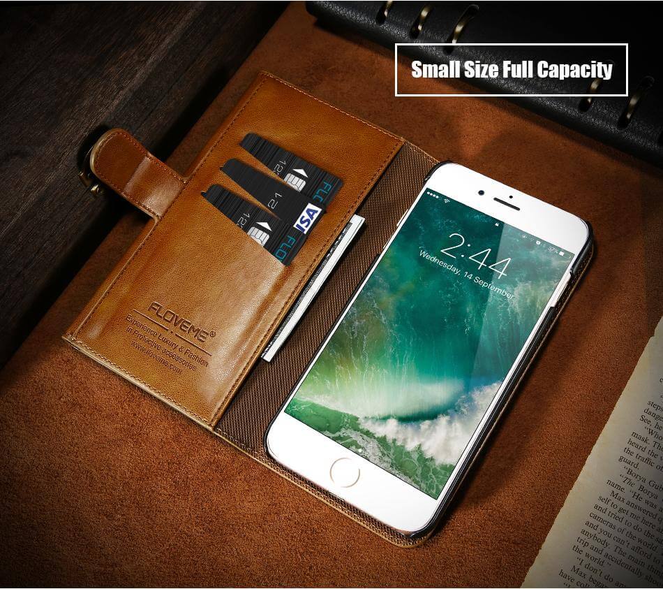 Leather Wallet Case for Iphone Models