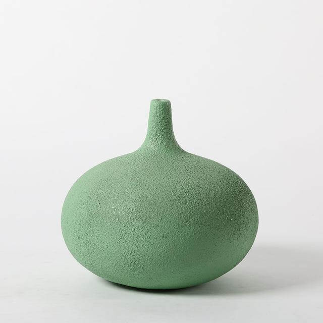 Interior Green Resin Flower Stone Vase for Home Decoration - Image 6