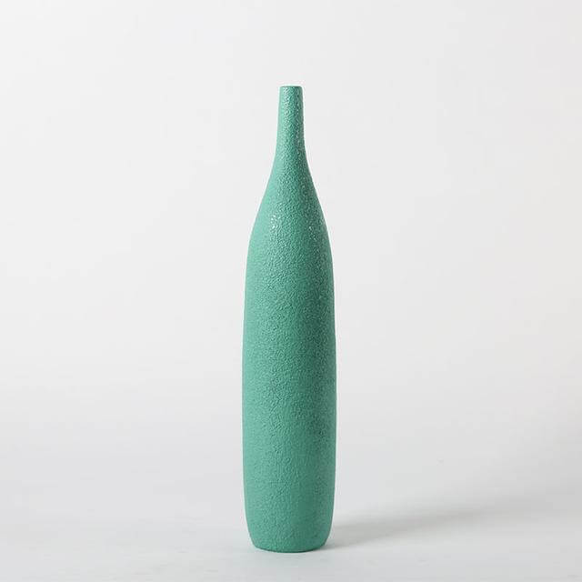 Interior Green Resin Flower Stone Vase for Home Decoration - Image 7