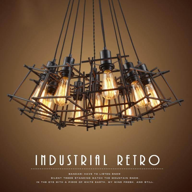 Modern Retro Iron Lamps Chandelier - Image 2