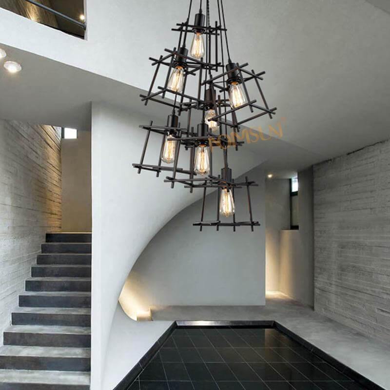 Modern Retro Iron Lamps Chandelier - Image 3
