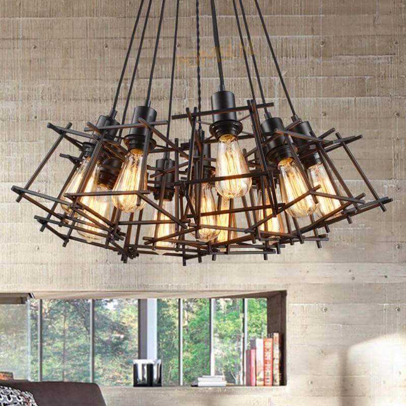 Modern Retro Iron Lamps Chandelier - MaviGadget