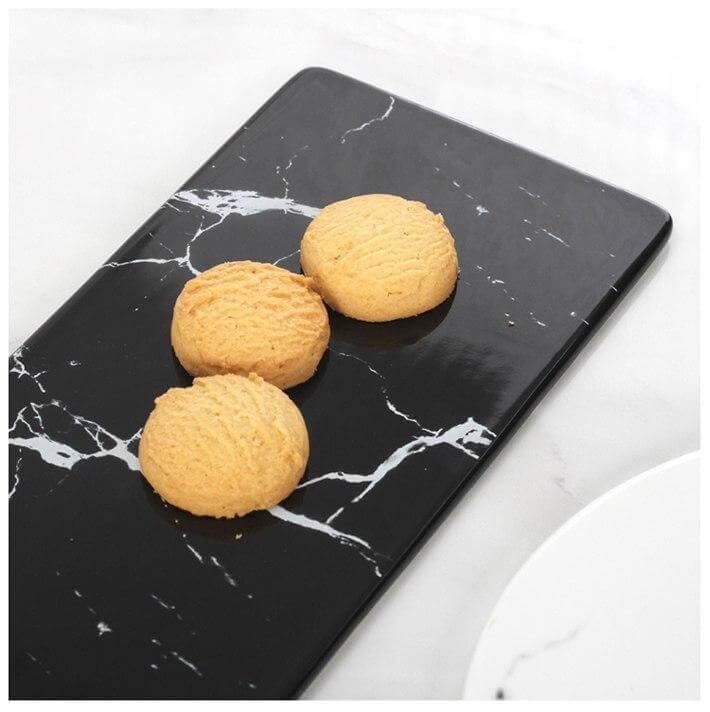 Luxury Ceramic Creative Marble Stripe Large Pizza Plate - Image 11