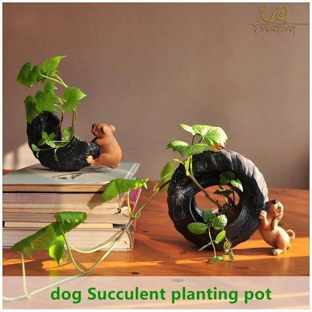 Cute Dog FlowerPot decoration - MaviGadget