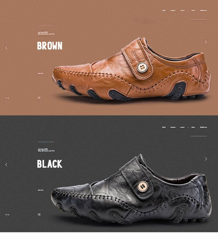 British Style Leather Men's Casual Shoes - Image 2