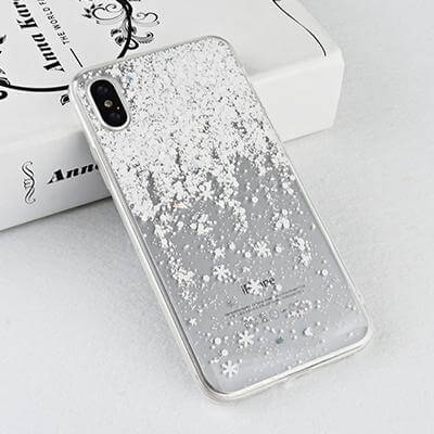 Winter Snowflake Clear Case For iPhone X and Other Models