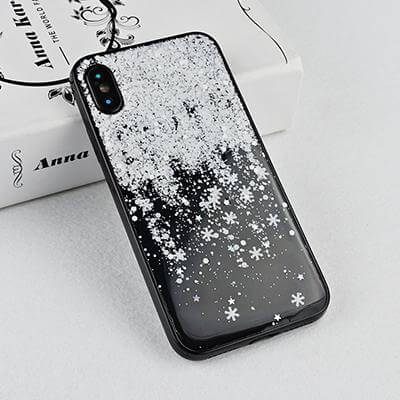 Winter Snowflake Clear Case For iPhone X and Other Models