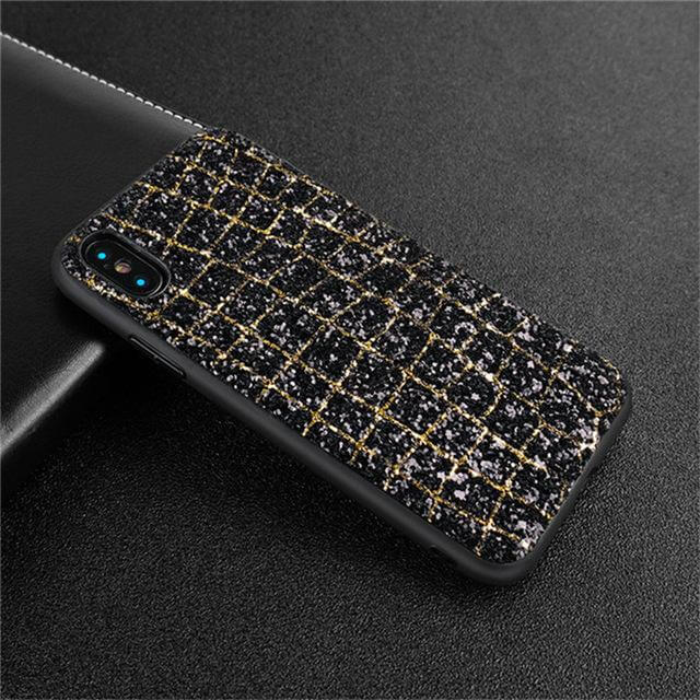 3D Grid Scales Soft Silicone Back Cover For iPhone Models