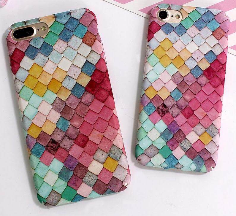 Colorful Fish Scales Case For iPhone Models - Image 0