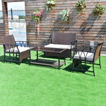 4Pcs Garden Furniture Outdoor Patio Sectional Set with Cushions