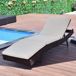 Outdoor Portable Adjustable Patio Sun Bed Pool Wicker Lounge Chair - MaviGadget