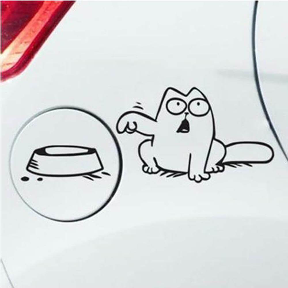 Hungry Cat Bowl Car Gas Fuel Tank Cap Cover - MaviGadget