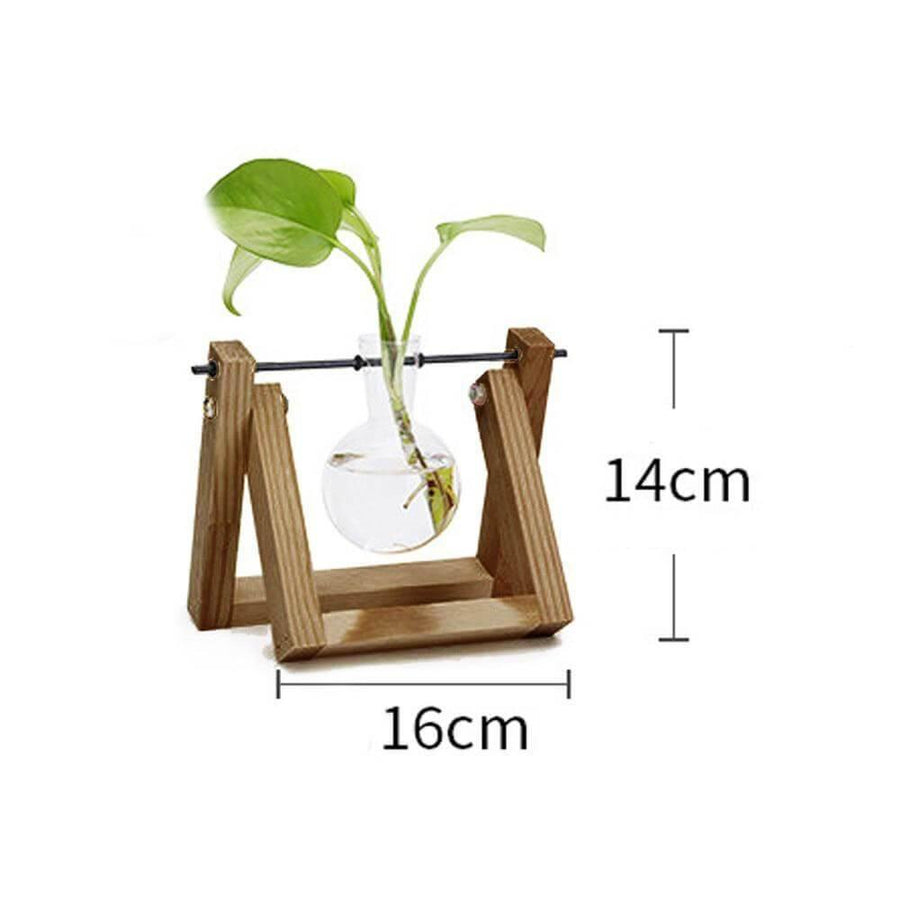 Creative Transparent Wooden Vase Decoration - Image 2