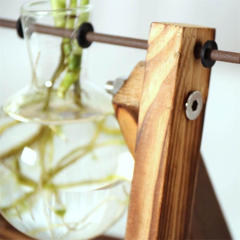 Creative Transparent Wooden Vase Decoration - MaviGadget