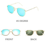 Vintage Glass Lens Reflective Sunglasses