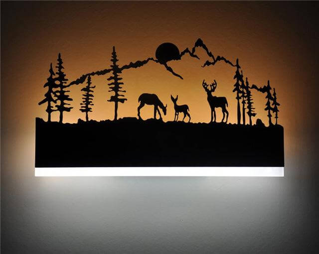 Black Acrylic Creative Modern Led Wall Lights - Image 2