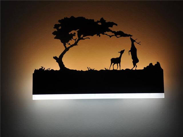 Black Acrylic Creative Modern Led Wall Lights - Image 1
