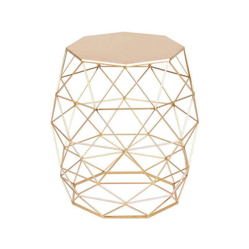 Metal Gold Color End and Side Table - Image 1