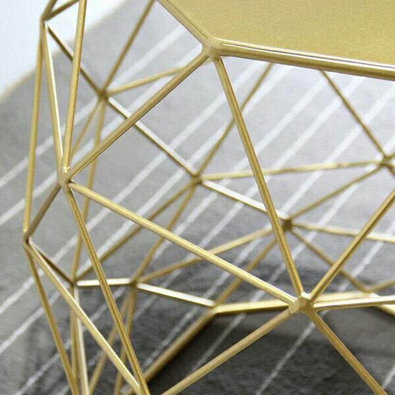 Metal Gold Color End and Side Table - Image 2