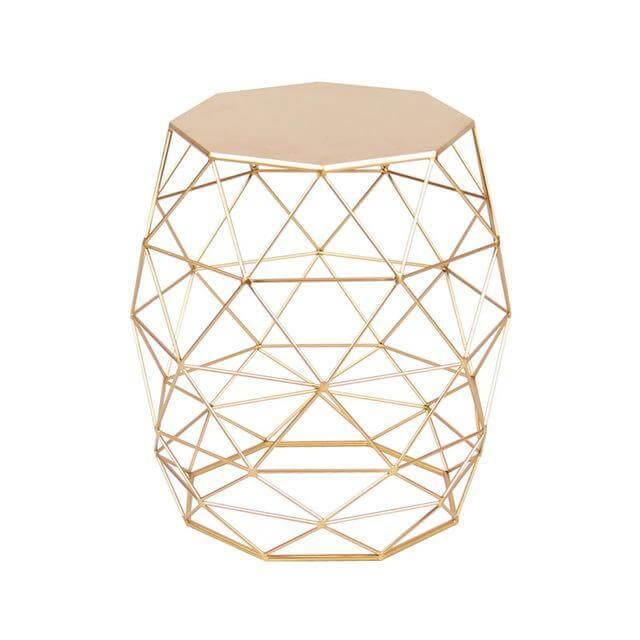 Metal Gold Color End and Side Table - MaviGadget