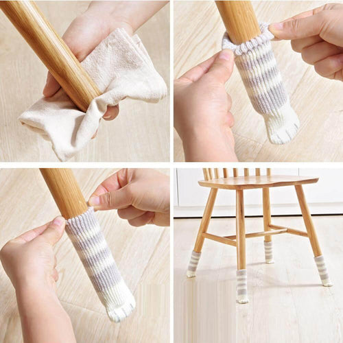 Lovely 4Pcs Cat feet Chair Leg Covers Floor Protectors - Image 0