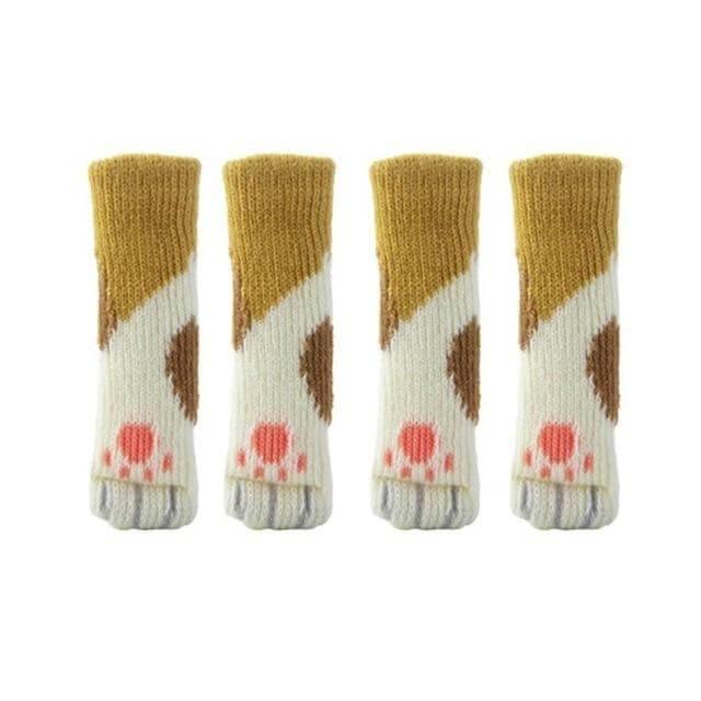 Lovely 4Pcs Cat feet Chair Leg Covers Floor Protectors - Image 3