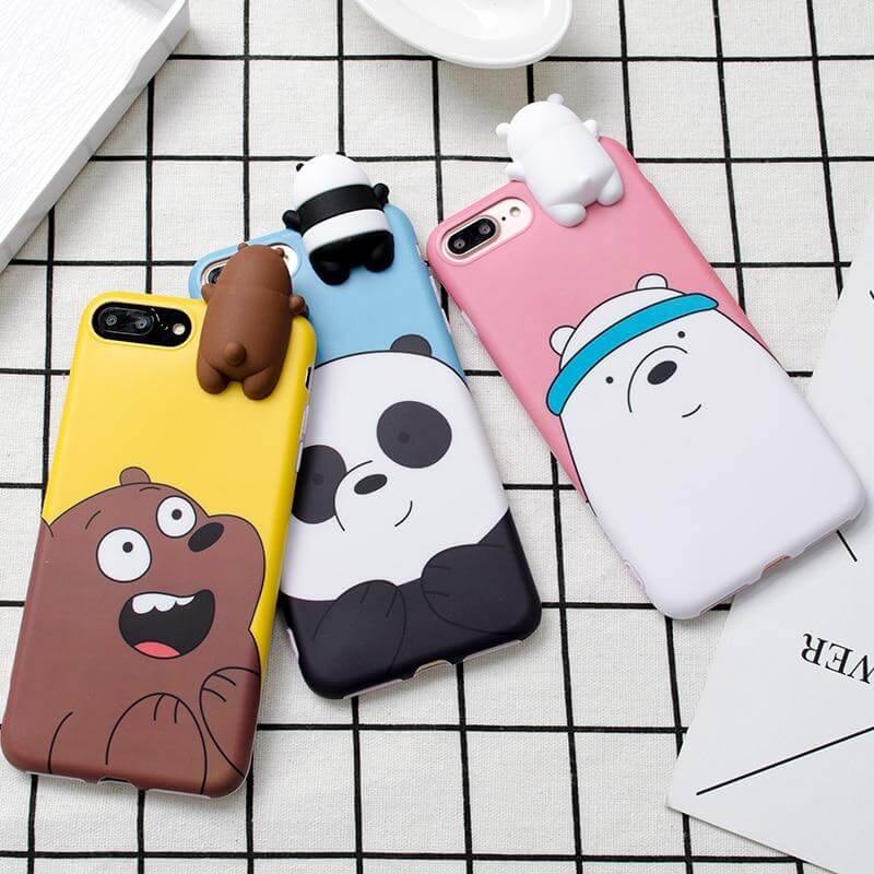 3D Bear Cartoon Soft Silicon Iphone Cases - Image 0