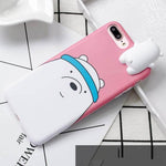 3D Bear Cartoon Soft Silicon Iphone Cases - MaviGadget