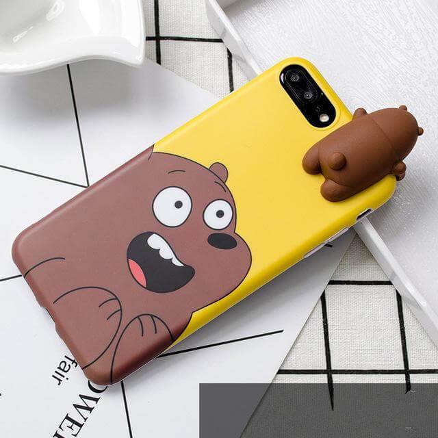 3D Bear Cartoon Soft Silicon Iphone Cases - Image 1