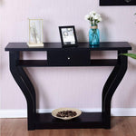 Accent Console Table Modern Sofa Entryway Hallway Wood Display Desk with Drawer