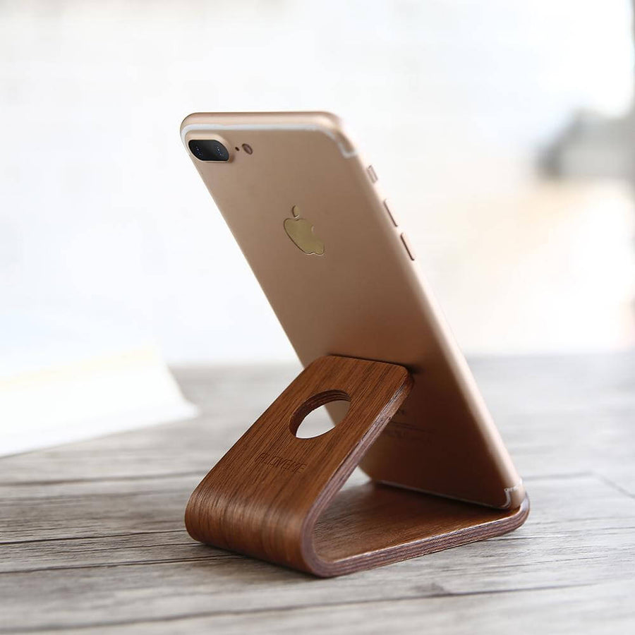Wooden Phone Holder Stand Station Dock For Iphone Models - Image 4