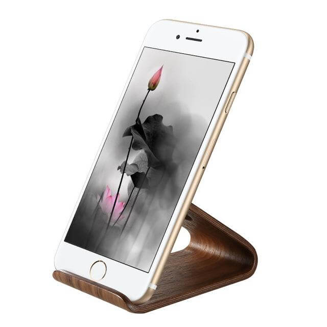 Wooden Phone Holder Stand Station Dock For Iphone Models - Image 1