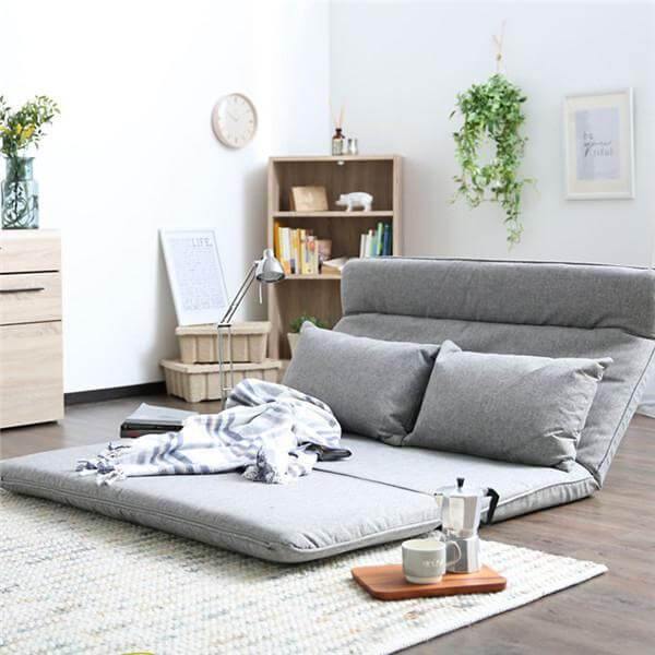 Modern Japanese Style Floor Legless Floor Futon Sofa