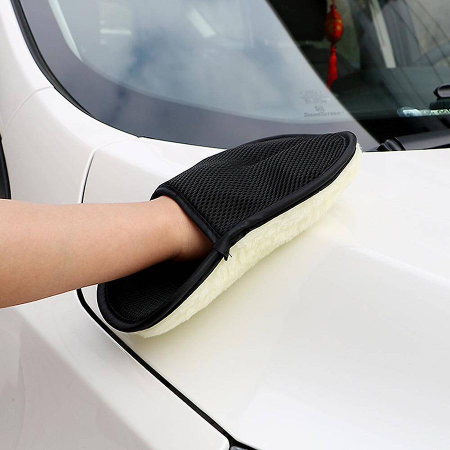 Soft Wool Car  Microfiber Cleaning Gloves - Image 0