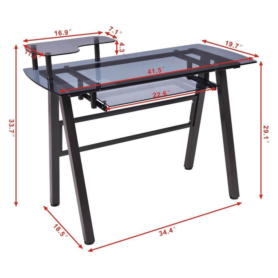 Modern Home/Office Workstation Metal Frame with Printer Shelf Table - Image 4