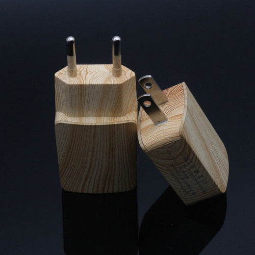 Wooden Single Fast USB Mobile Phone Charger - Image 0