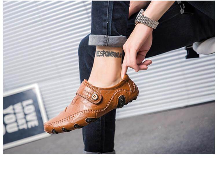 British Style Leather Men's Casual Shoes - Image 1