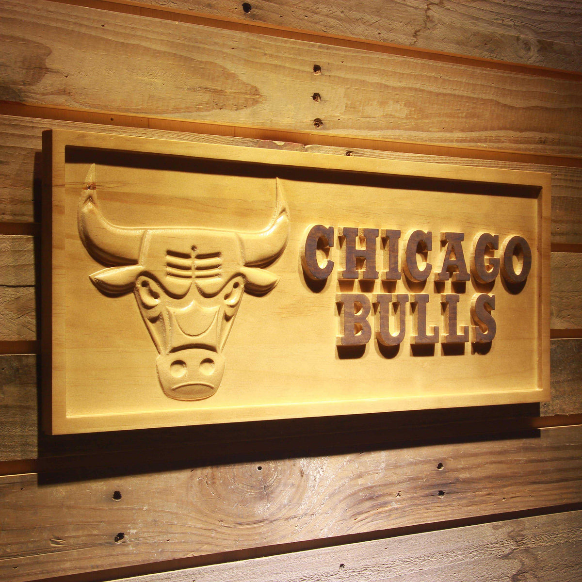 Chicago Bulls 3D Wooden Sign