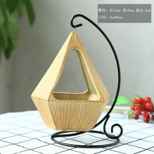Flower Hanging Triangle Vase Container Pot - Image 4