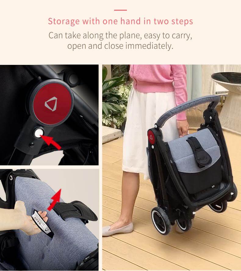 Foldable Light Weight Baby Stroller - MaviGadget