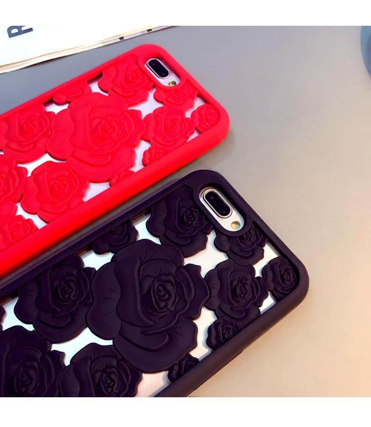 Luxury Hollow Out Rose Soft Silicone Iphone Case - Image 3