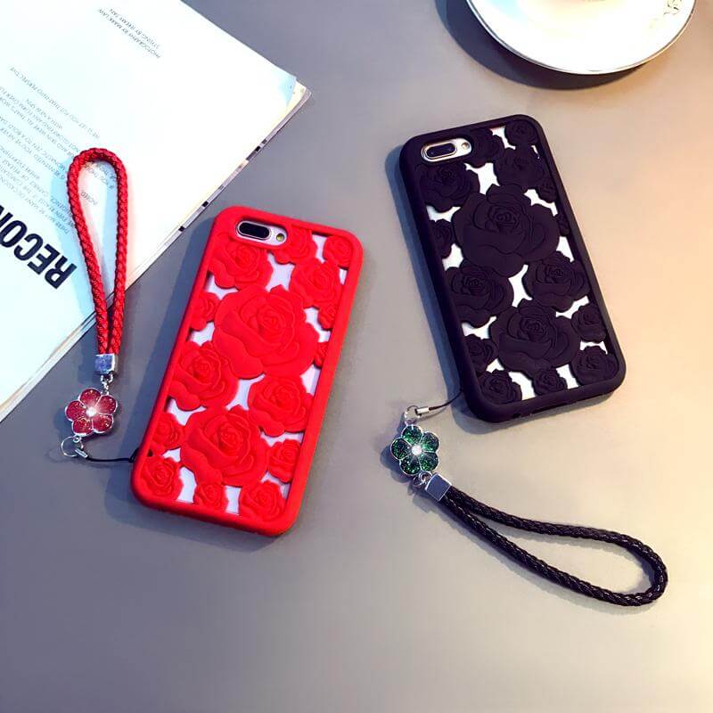 Luxury Hollow Out Rose Soft Silicone Iphone Case - Image 2